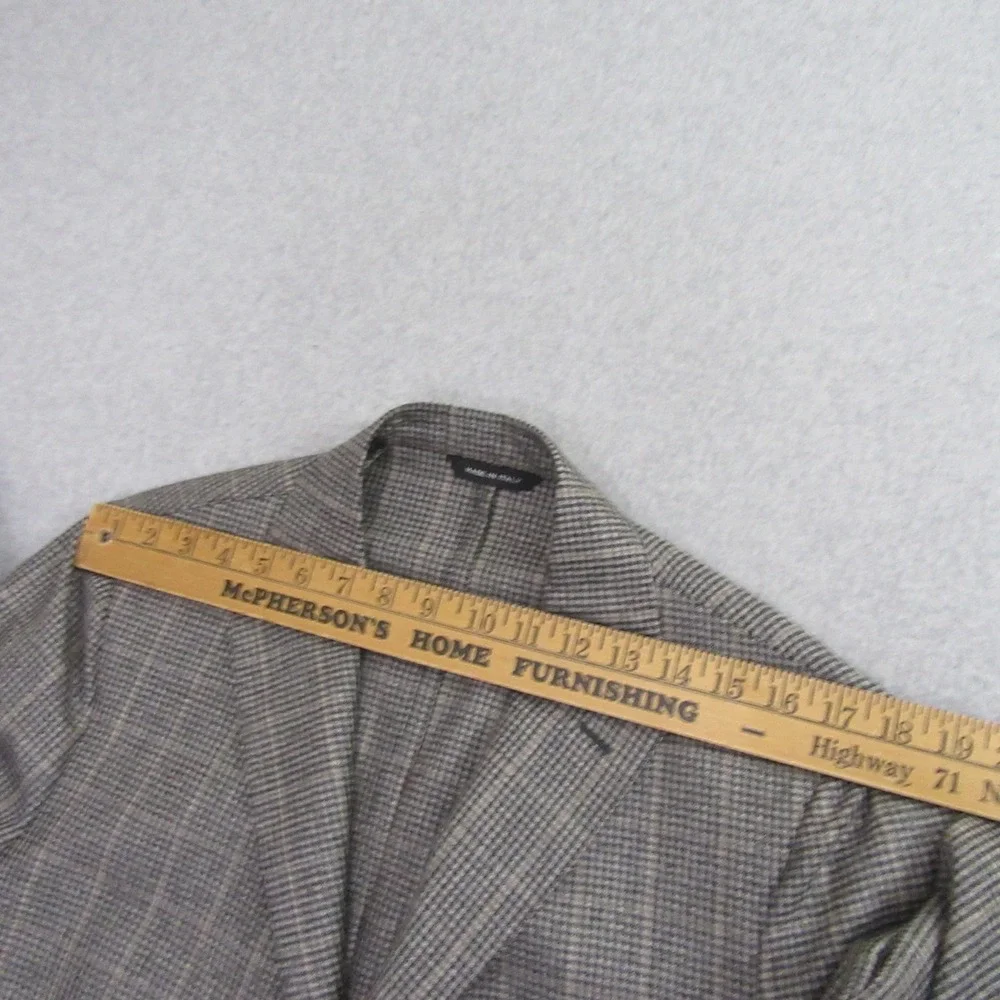 Maurizio Baldassari Unstructured 3 Button Sport Coat 40R / Gray Glen Plaid‎